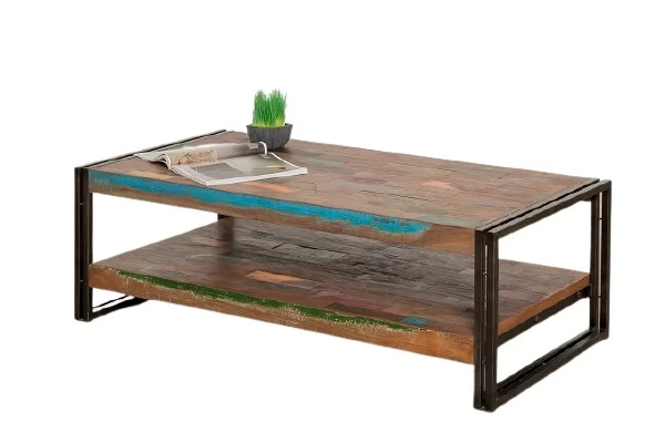 table basse bois recycle