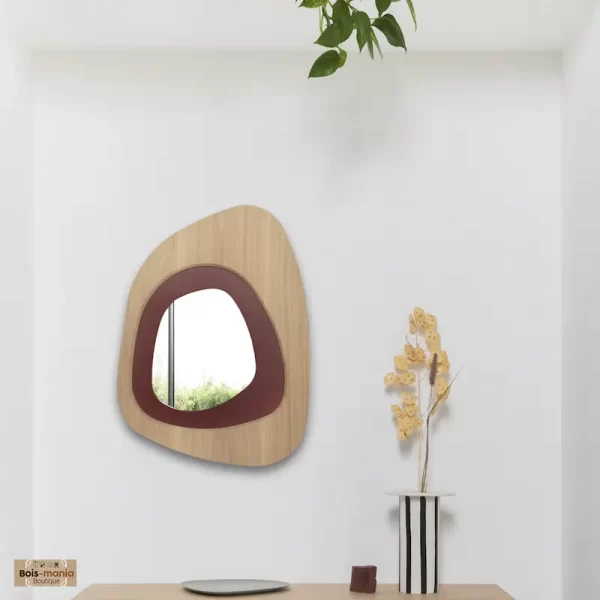 miroir design bois