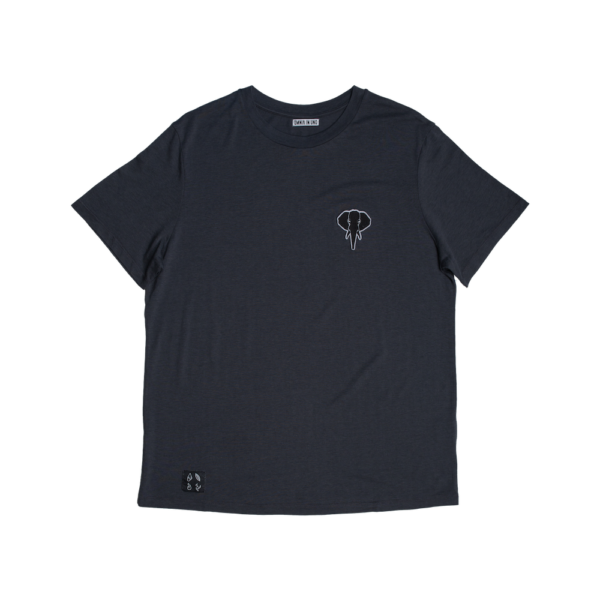 Tee shirt fibre de bois gris - logo noir