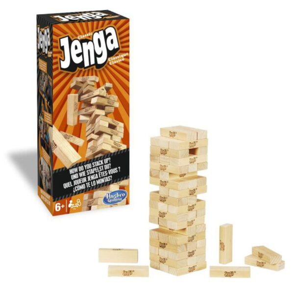 JENGA - Jeu avec blocs en bois massif véritable
