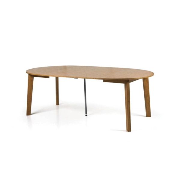 Table en bois ronde extensible