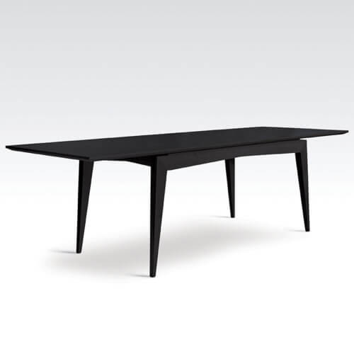 Table extensible large avec rallonges Bois noir